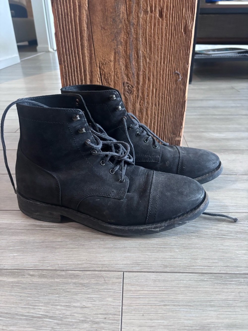 Thursday Boot Co The Captain Men's Black cap toe leather boot